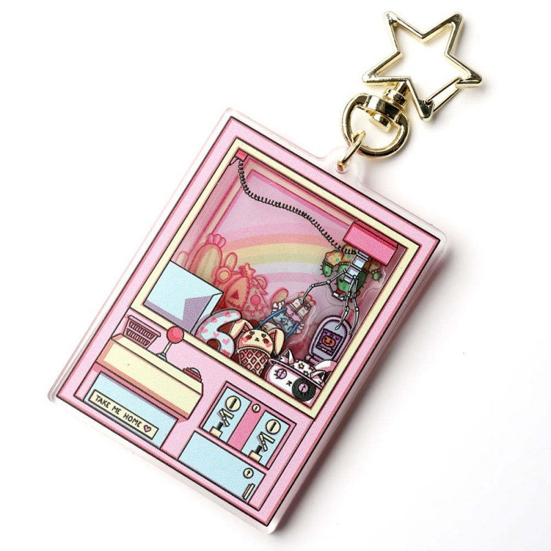 Creative Hollow Laminated Acrylic Keychains (3)