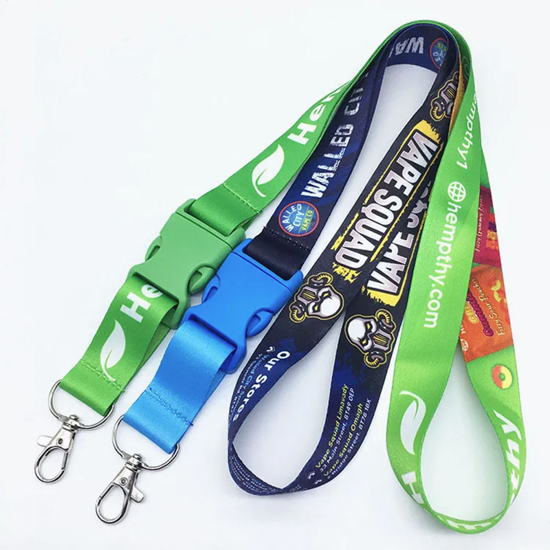 Custom Polyester Lanyards with full color printing neck straps 01