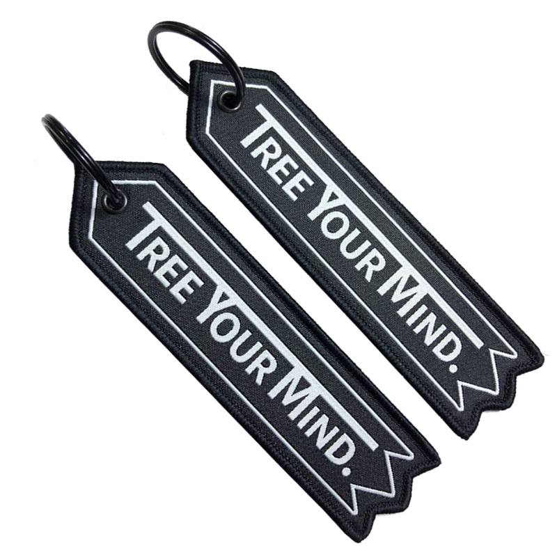 Customized Colorful Woven Fabric Keychains (1)