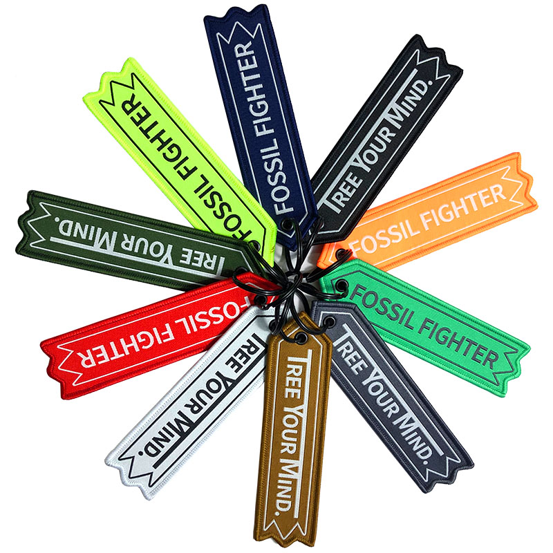 Customized Colorful Woven Fabric Keychains (3)