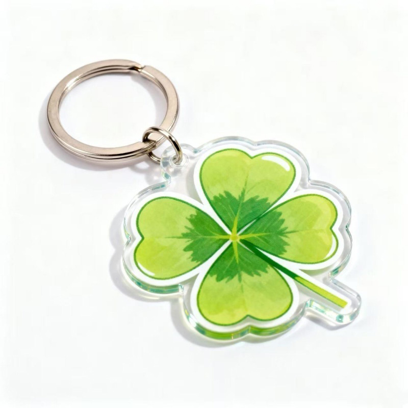 Exquisitely Printed Acrylic Keychains Featuring Flowers and Plants (5)