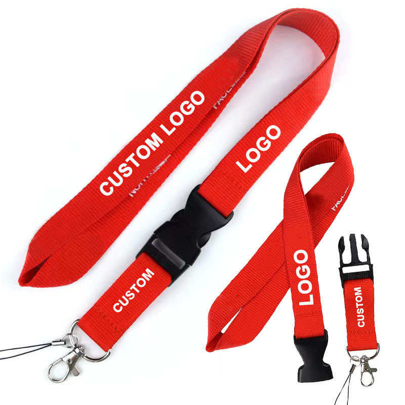 High quality Lanyards Silk Screen logo with hook 02