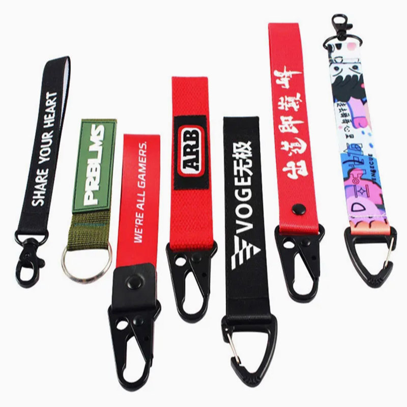 Short lanyard mobile straps fabric key chain