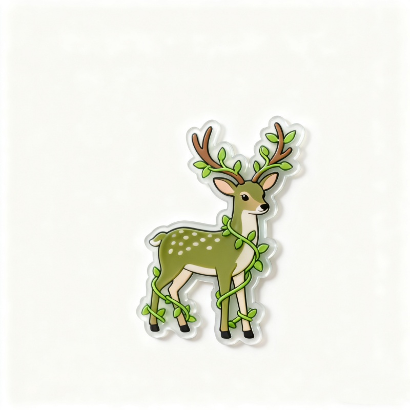 10. ACRYLIC FRIDGE MAGNET 010 ELK IN THE FOREST