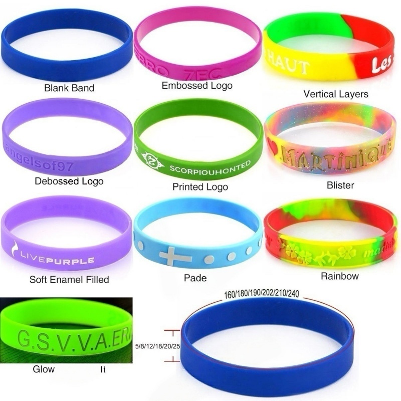 A02-Low MOQ Customized Silicone Wristbands With Mixed Colors (4)