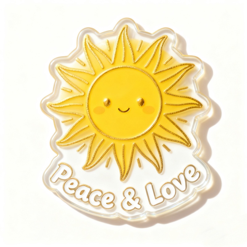ACRYLIC FRIDGE MAGNET SUNSHINE PEACE AND LOVE (1)