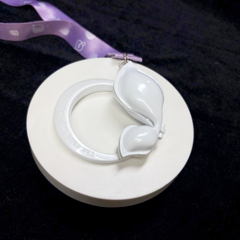 Creative Foldable Calla Lily Metal Medal (3)