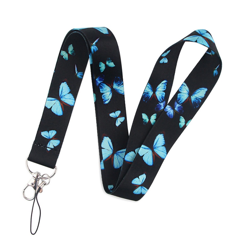 Custom Butterfly Lanyard, Heat-Transfer Printed Phone Strap, Stylish Personalized Promotional Gift for Events (2)