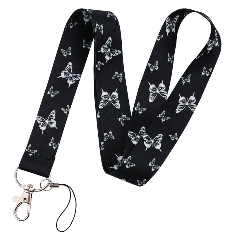 Custom Butterfly Lanyard, Heat-Transfer Printed Phone Strap, Stylish Personalized Promotional Gift for Events (6)