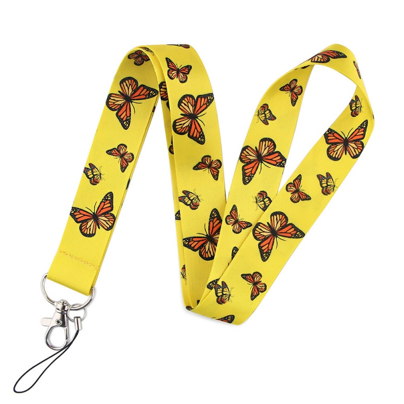 Custom Butterfly Lanyard, Heat-Transfer Printed Phone Strap, Stylish Personalized Promotional Gift for Events (9)