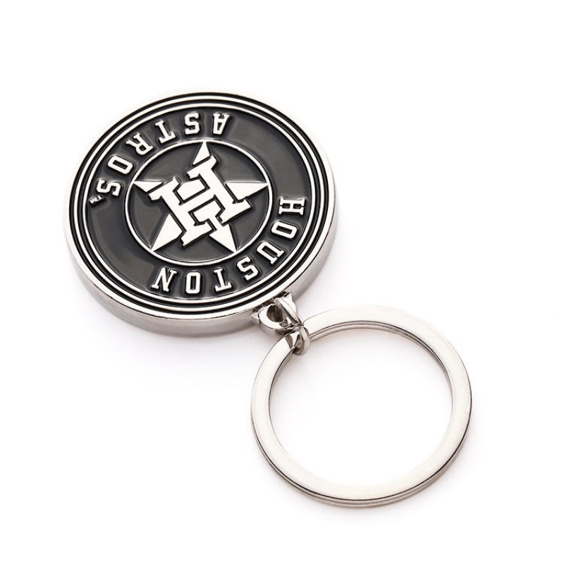 Custom Enamel Metal Round Keychain, Sports Team Style Collectible Key Ring, Bulk Custom Promotional Gift for Fans & Events (2)