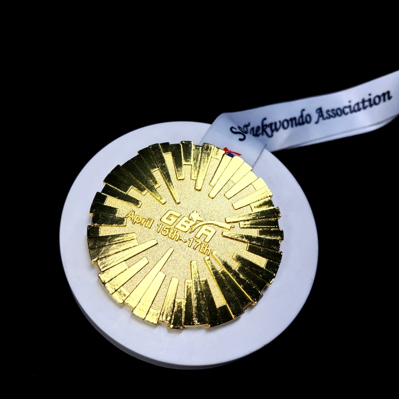 Custom Gold Plated Taekwondo Association Medal (3)