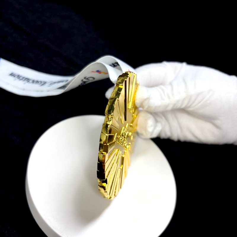 Custom Gold Plated Taekwondo Association Medal (5)