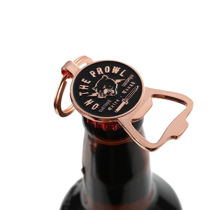 Custom Logo Personalized Metal Bottle Opener Keychain, Retro Panther Design Enamel Keyring, Ideal Promotional Gift for Bars & Holiday Events (3)