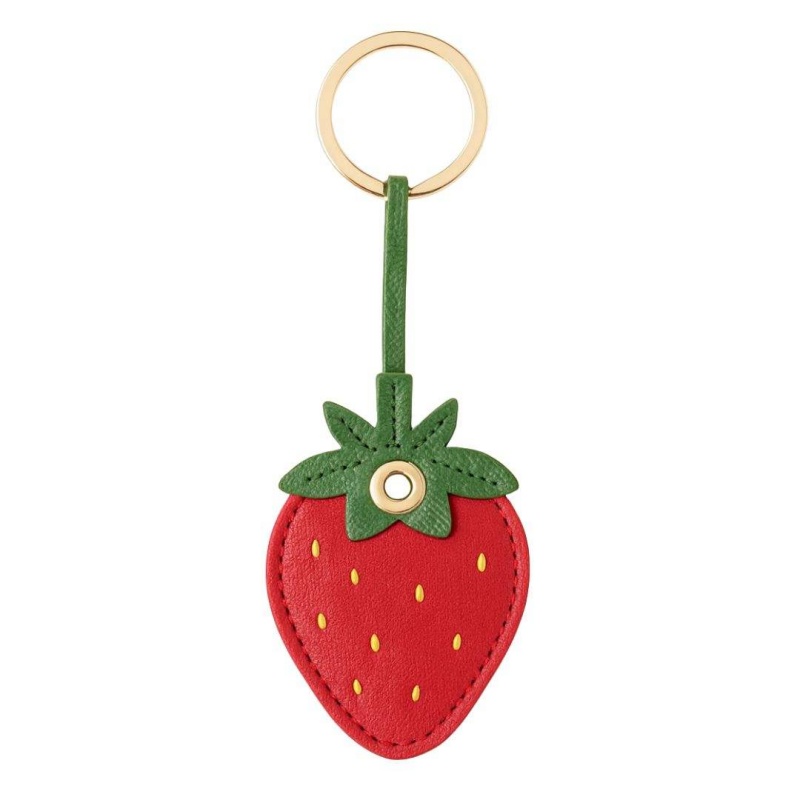 Customizable Fruit-Shaped PU Leather Keychains Fresh, Cute & Creative Bag & Key Charms, Premium Fashionable Irregular Keyrings (3)
