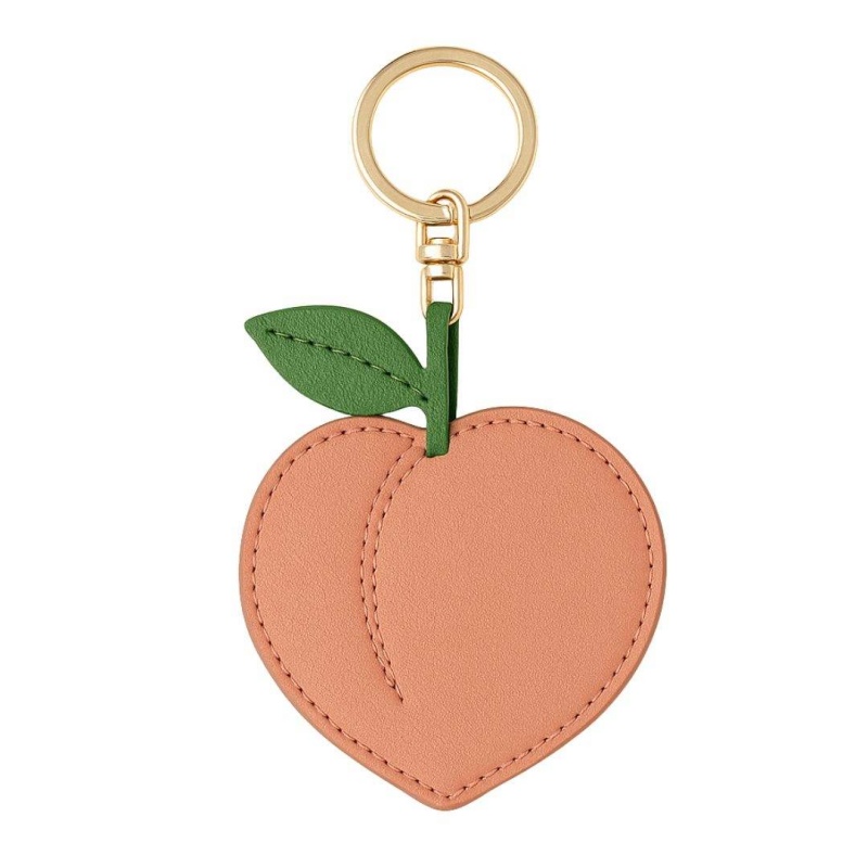 Customizable Fruit-Shaped PU Leather Keychains Fresh, Cute & Creative Bag & Key Charms, Premium Fashionable Irregular Keyrings (4)