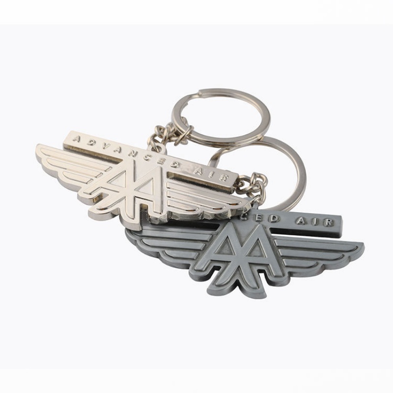 Customizable Wing-Shaped High-Quality Eco-Friendly Aviation Souvenir, Premium Trendy Metal Keychain (2)