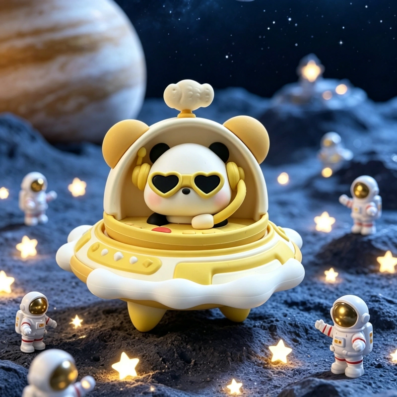 Panda Space Capsule PVC Decor Figure 1