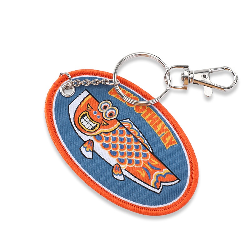 Personalized Custom Irregular Fashion Eye-Catching High-Quality Eco-Friendly Reusable Bright Color Woven Keychain (5)