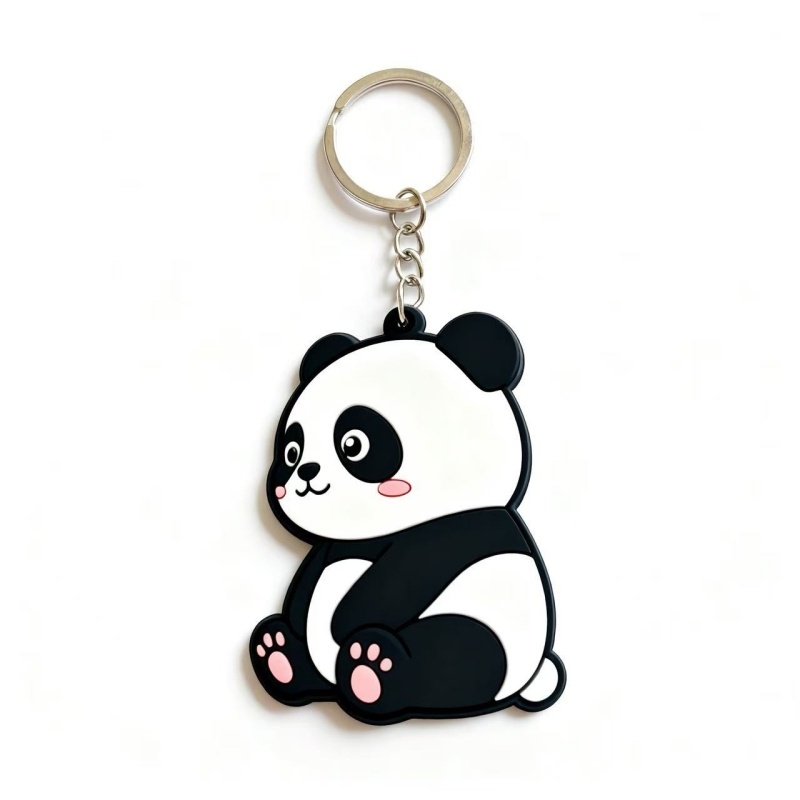 Promotional Gift Panda-designed PVC keychain (2)